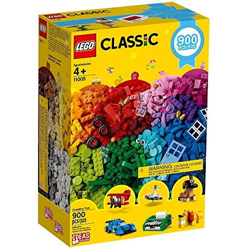 LEGO Classic 900-Piece Creative Fun Building Brick Set (11005) - Kids Construction Toy for Creative Play, STEM Learning & Family Bonding Activities