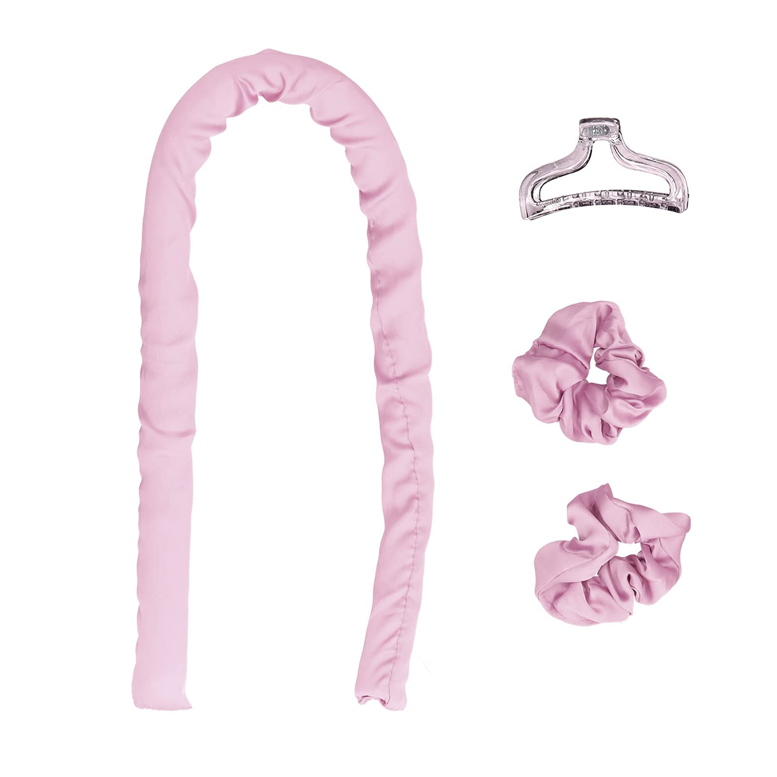 Reusable No Heat Curling Rod for Effortless Daily Curls - Pink | Perfect for Home Styling & Travel-Friendly Hair Care