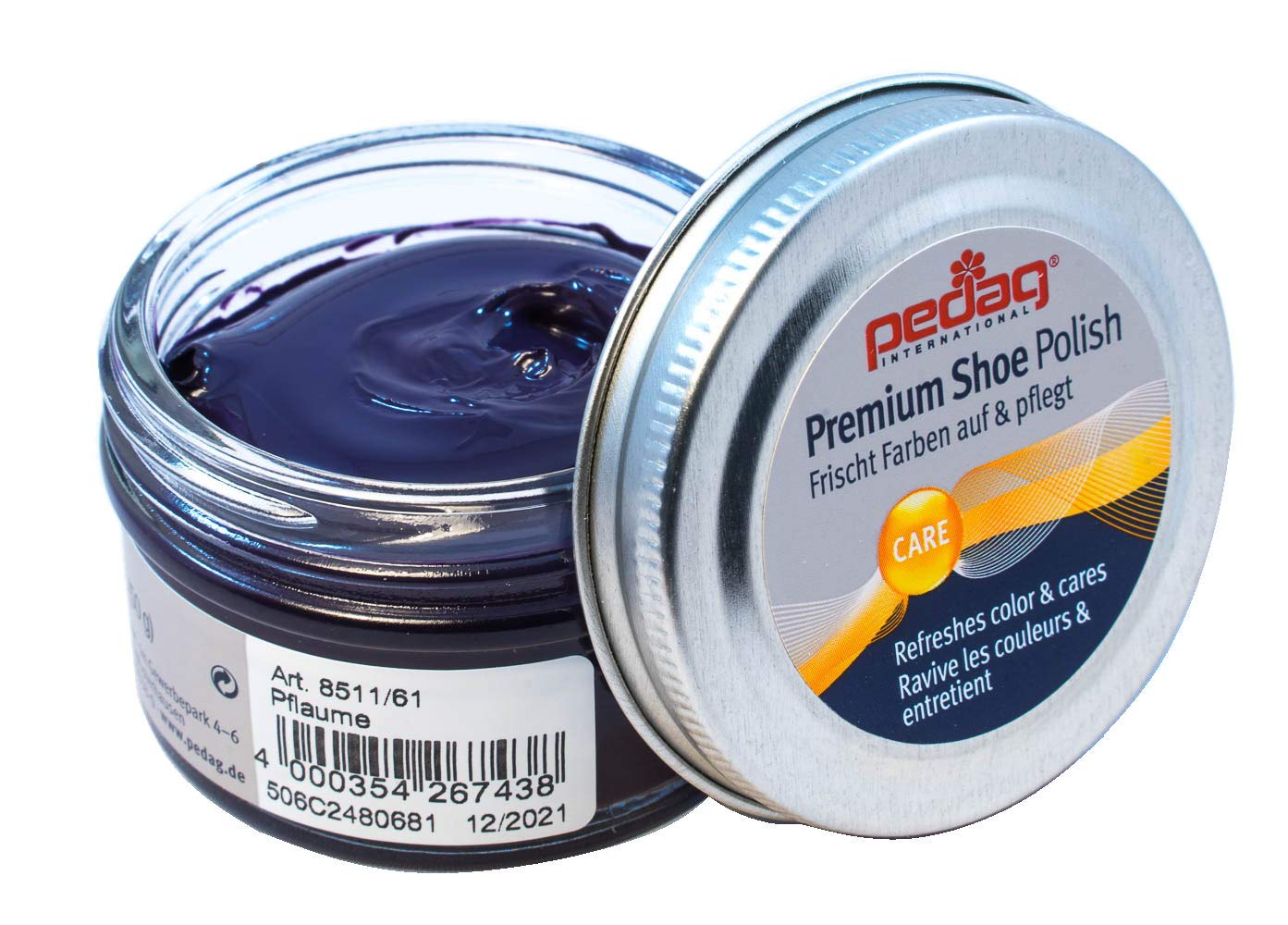 Premium Pedag Shoe Cream Polish - Made in Germany for Leather Shoes & Boots | Restores Shine & Protects | Perfect for Dress Shoes, Work Boots & Leather Care