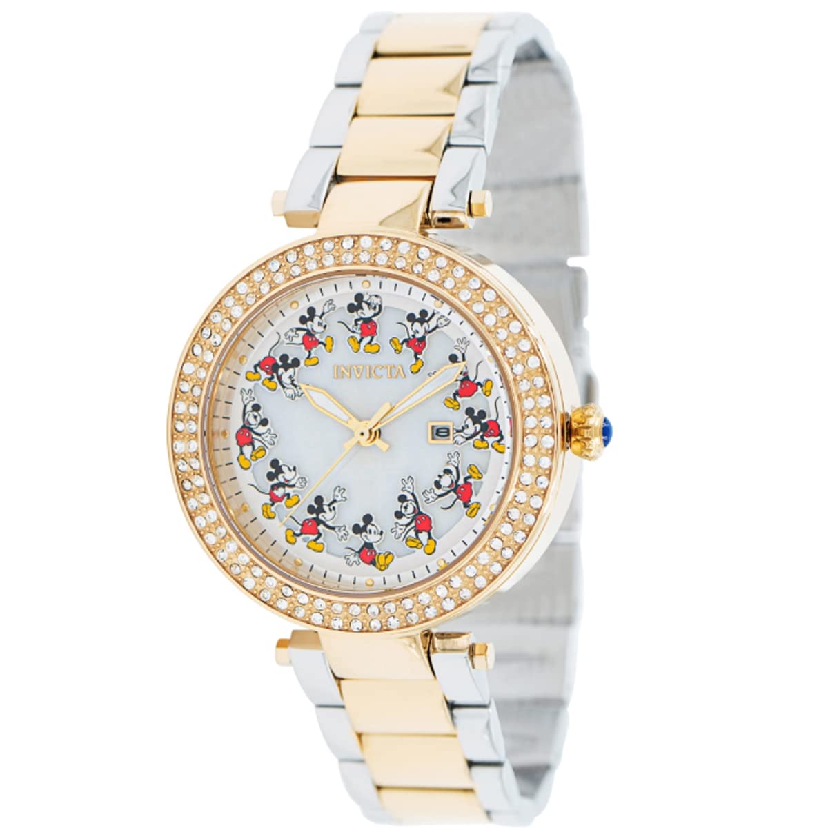 Invicta 38mm Disney Limited Edition Two-Tone Gold Mickey Mouse Quartz Watch - Model 36350 | Stylish Collectible Timepiece for Disney Fans, Casual Wear & Special Occasions