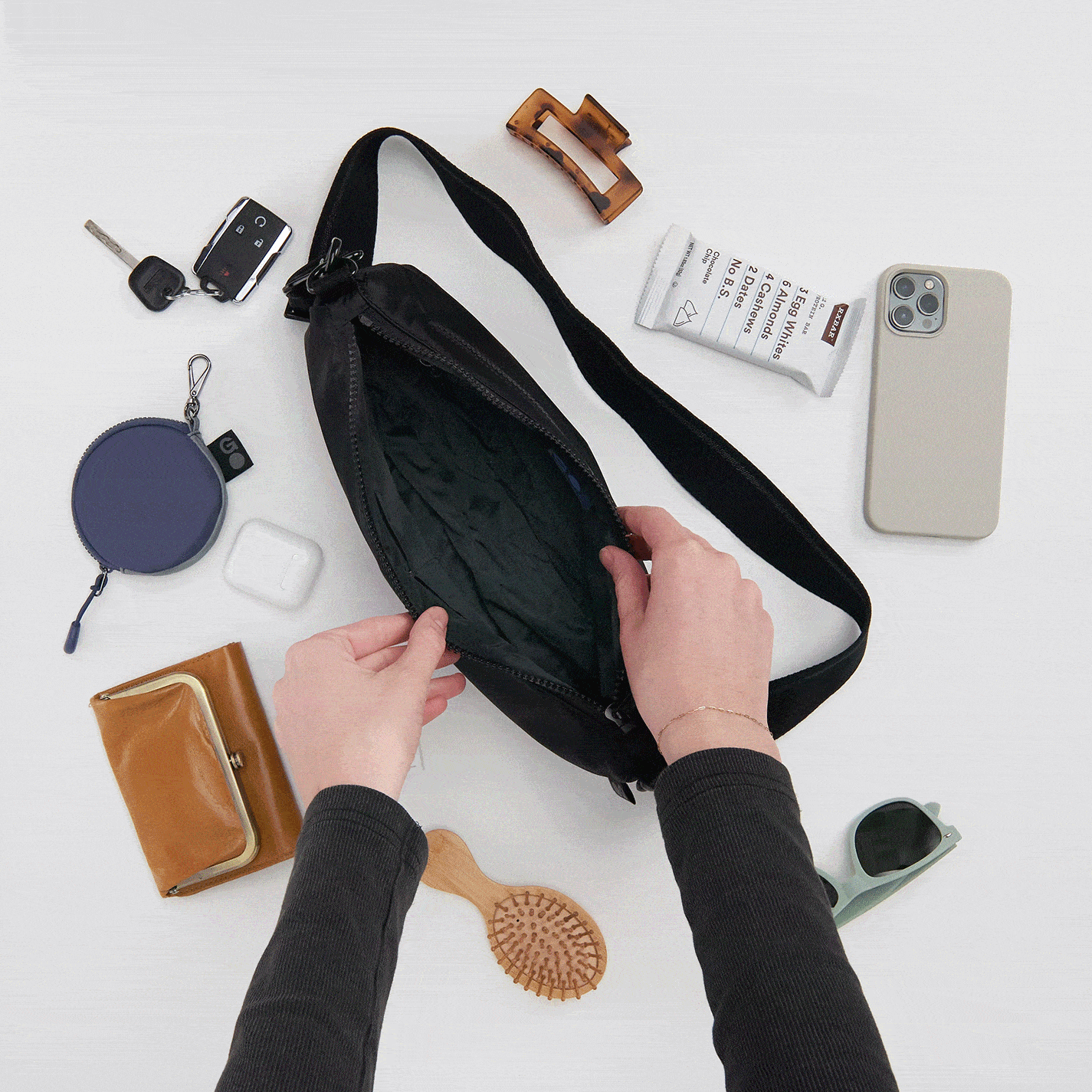 EVERY WEAR Crossbody Bag - Sustainable CaRefiber Recycled Nylon - Lightweight & Durable - Perfect for Travel, Work & Everyday Use