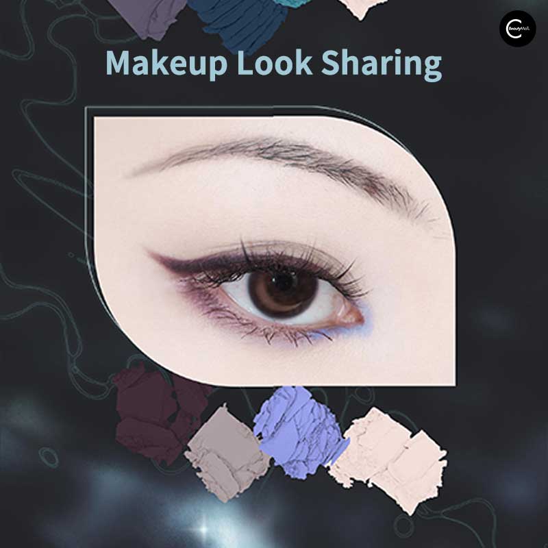 DRAMO Moonwheel Project 10-Color Eyeshadow Palette #010 Moonfall Tide - Long Lasting Pigmented Makeup for Day & Night Looks