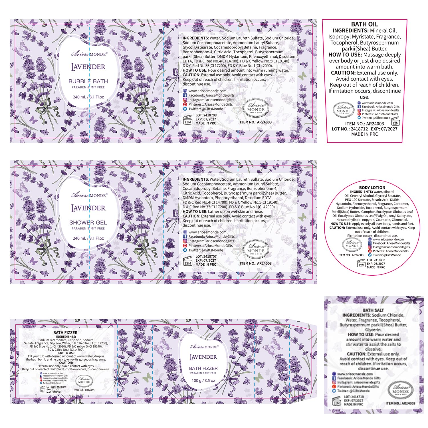 Luxury Lavender Spa Gift Basket for Women - Relaxing Bath & Body Care Set with Essential Oils, Bath Salts, Scented Candles - Perfect Self Care Birthday Gifts for Her, Mother's Day Present & Home Spa Relaxation Kit