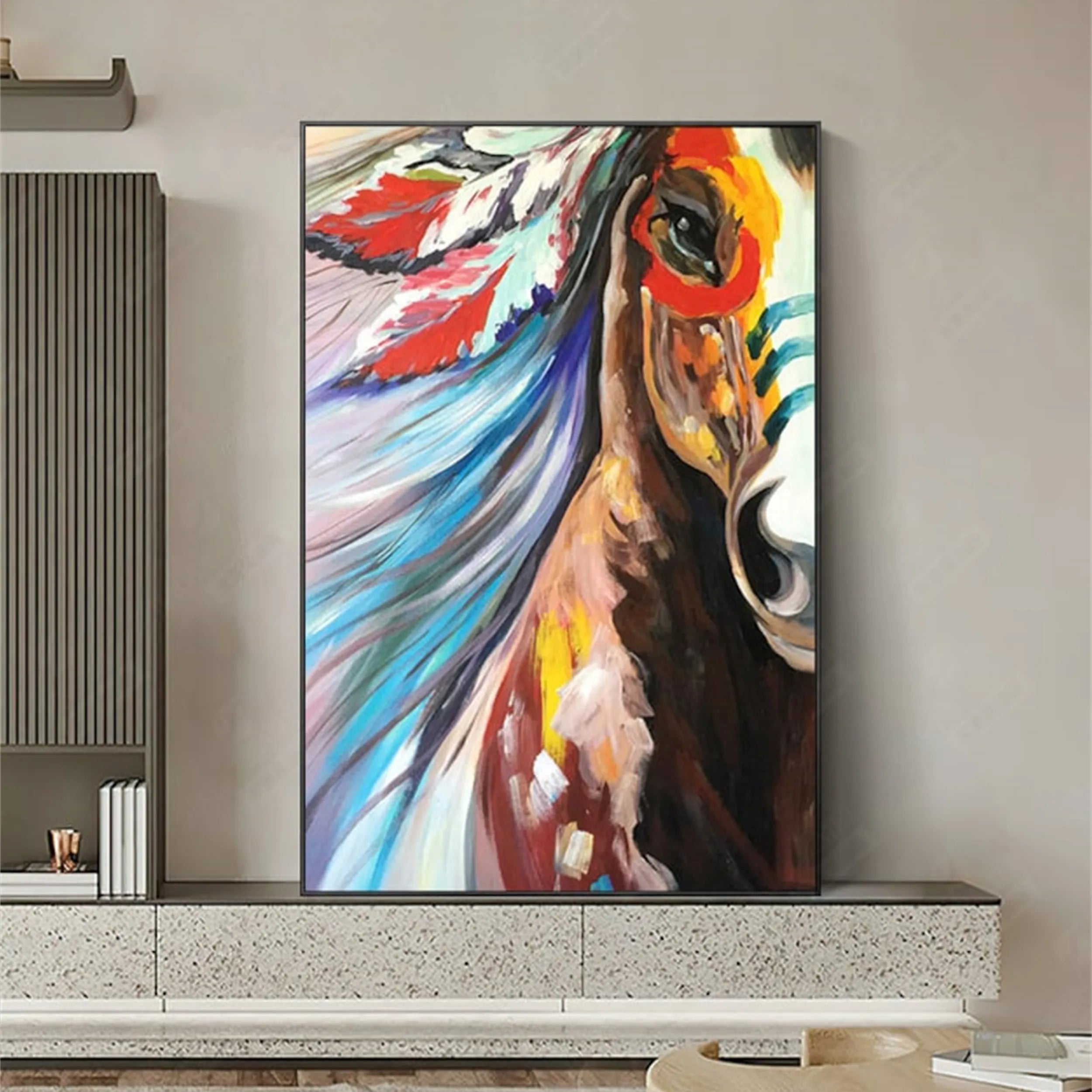 Animal Art Painting - Handmade Canvas Wall Decor for Living Room, Bedroom, Office | Unique Wildlife Artwork | Perfect Gift for Animal Lovers | AP001
