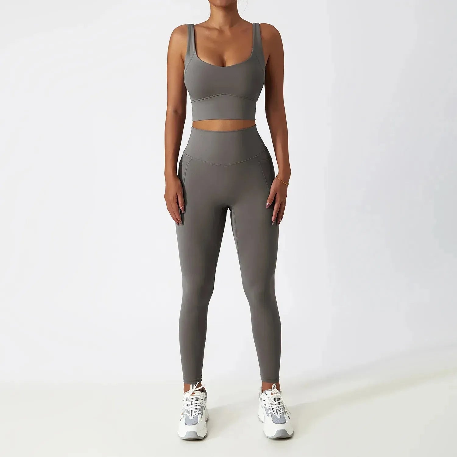 2PCS Seamless Women's Workout Sets - Yoga Tracksuit, Gym Clothes & Athletic Wear with High Waist Leggings & Sports Bra - Perfect for Yoga, Running, Gym Training & Casual Wear