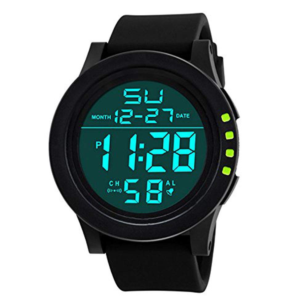 Selinora Men's Digital LED Waterproof Military Sport Watch - Quartz Electronic Fashion Watch for Men | Perfect for Outdoor Activities, Running, Hiking & Daily Wear