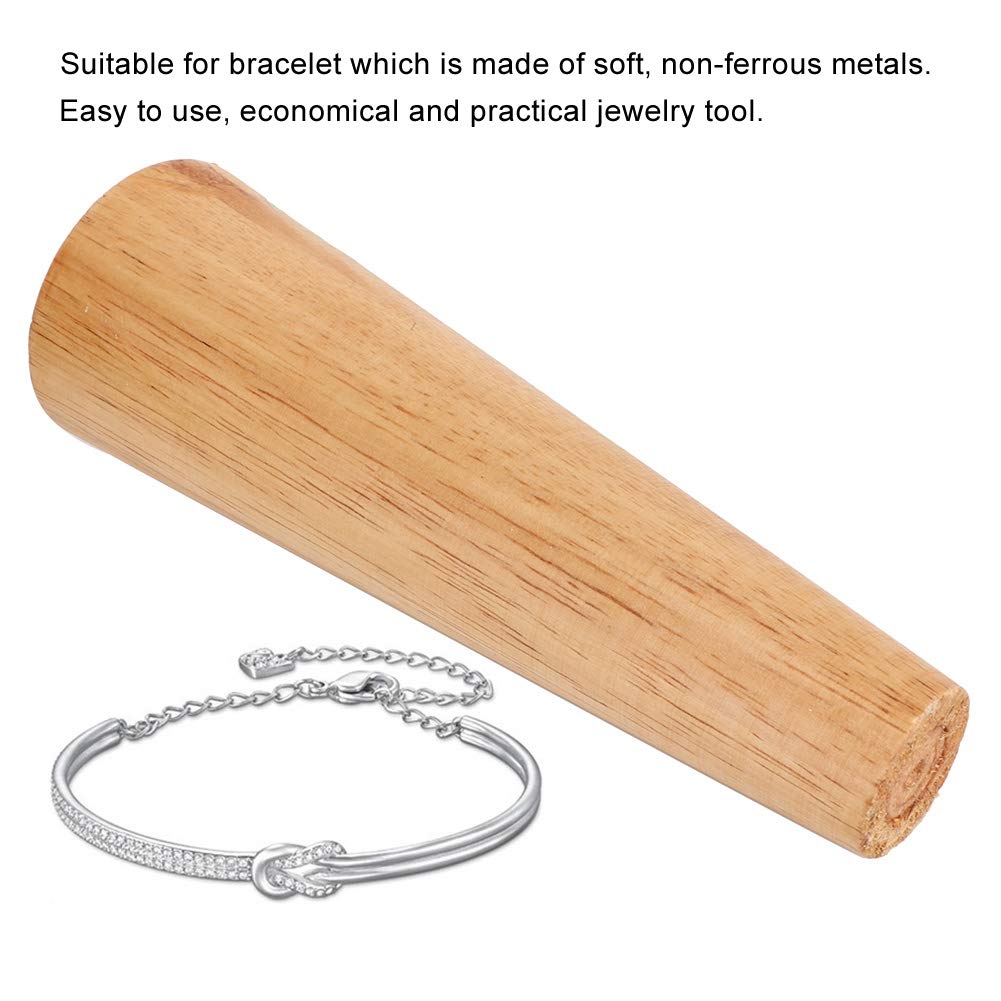 Wooden Bracelet Mandrel - Jewelry Repair Tool for Bangle Adjustment & Deformation Fixing - Round Shape Bracelet Adjuster for DIY Jewelry Making & Professional Use