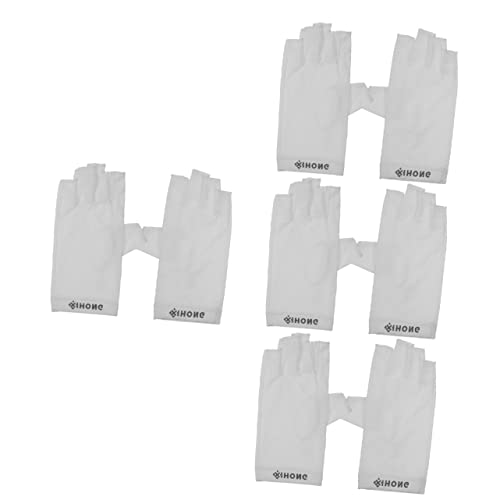 4 Pairs Minkissy UV Protection Fingerless Gloves for Women – Nail Art Gel Manicure, Sun Protection & Touchscreen Compatible | Perfect for Salon, Home Nail Care & Outdoor Activities