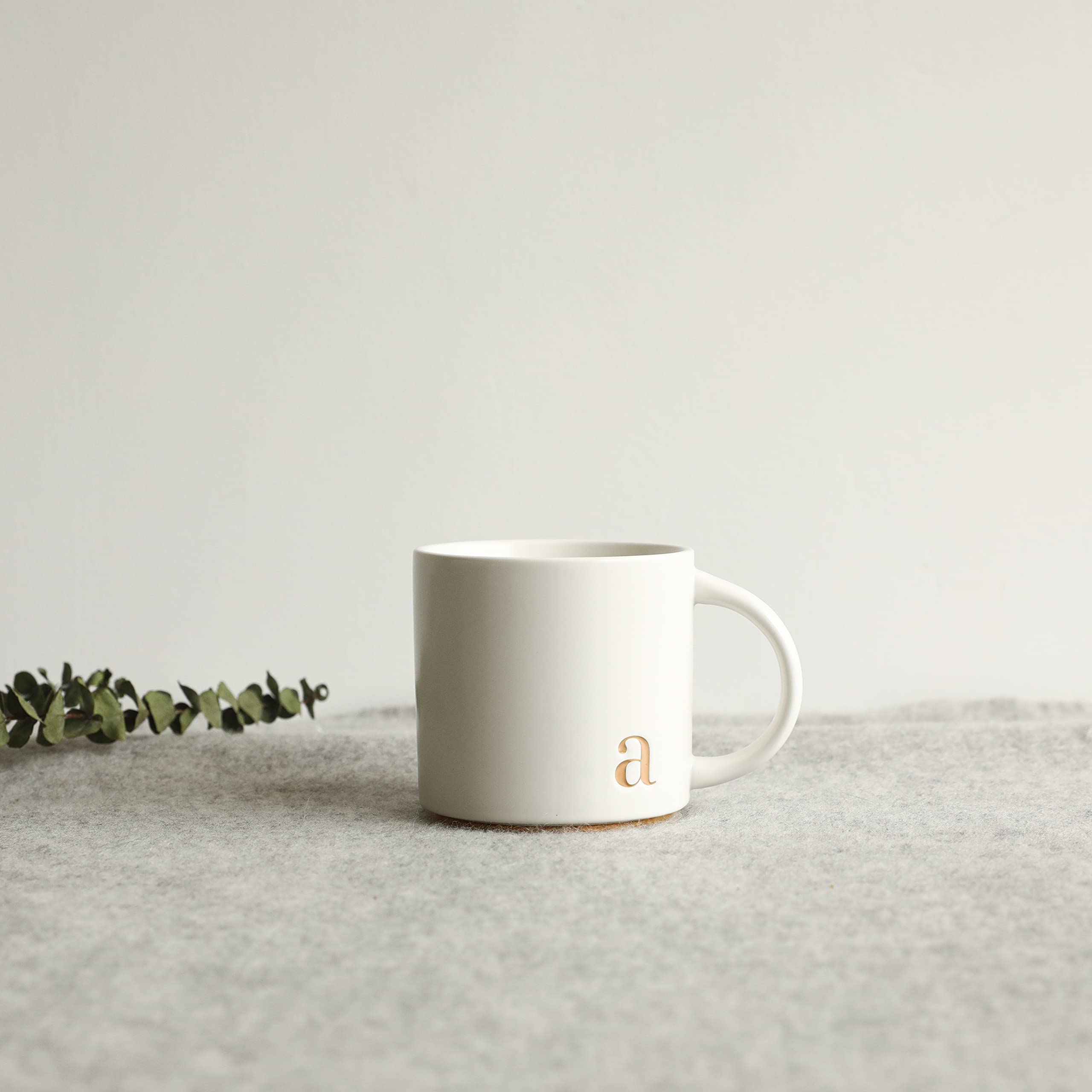Personalized Monogram Ceramic Mug - 15 oz Golden Initial Coffee Cup, Elegant Alphabet Tea Mug with Gift Box, Luxury Office & Home Use - Perfect for Gifts, Coffee, Tea & Hot Beverages