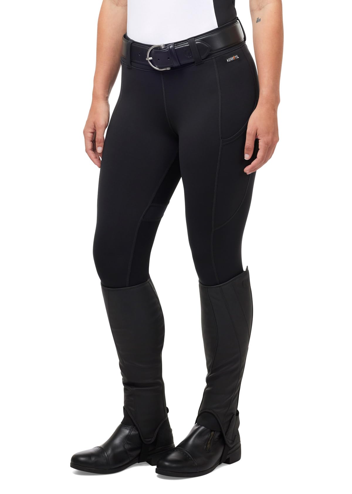 Kerrits Women's Flex 3.0 Full Seat Horse Riding Tights – Lightweight Equestrian Leggings with Secure Grip & Pockets for English & Western Riding, Training & Competition