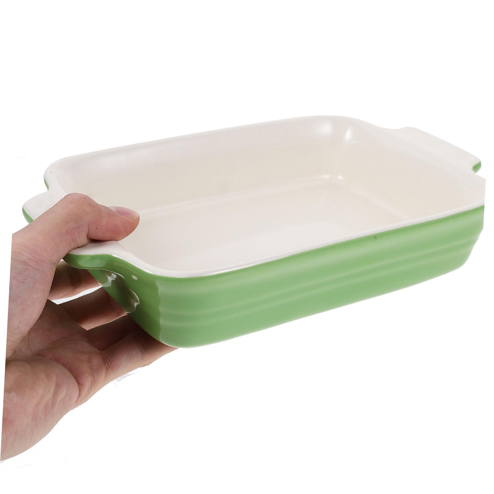 1pc Ceramic Bakeware Set - Double Handle Cheese Tray, Soup Bowl & Multipurpose Baking Dish for Bread, Rice & Desserts | Oven-Safe Ceramic Baking Pan for Kitchen, Dining & Entertaining