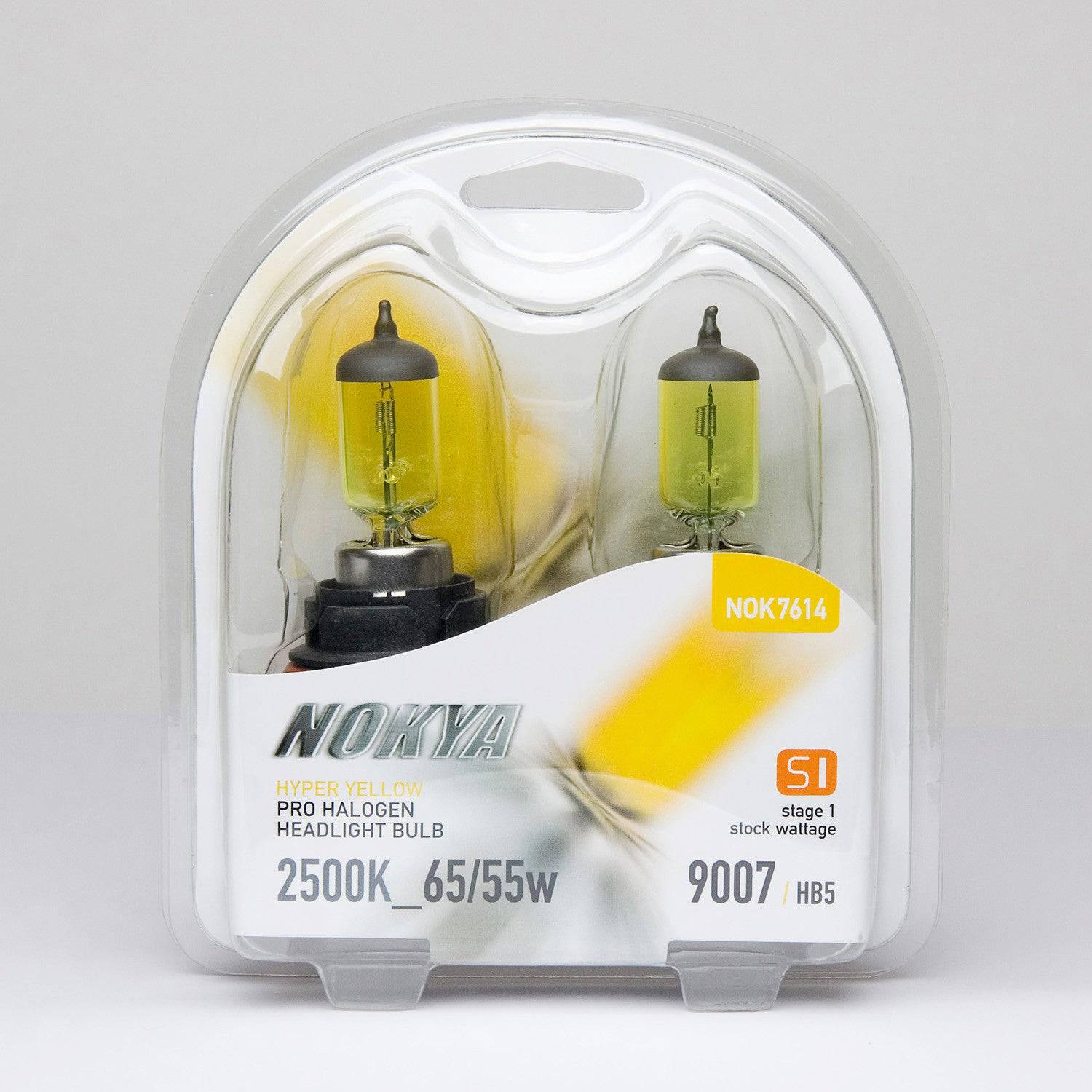 Nokya Hyper Yellow 9007/HB5 Bulbs 2500K 65/55W - Premium Halogen Headlight Bulbs for Enhanced Night Visibility - Perfect for Foggy Conditions & Off-Road Driving