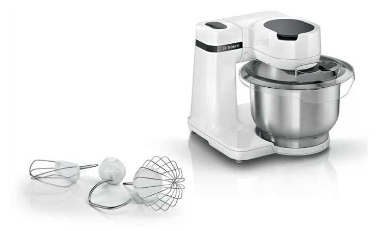 Bosch MUMS2EW00G Series 2 Stand Mixer - 700W Powerful Kitchen Machine, White | Perfect for Baking, Dough Kneading & Whipping Cream | Ideal for Home Bakers & Professional Chefs