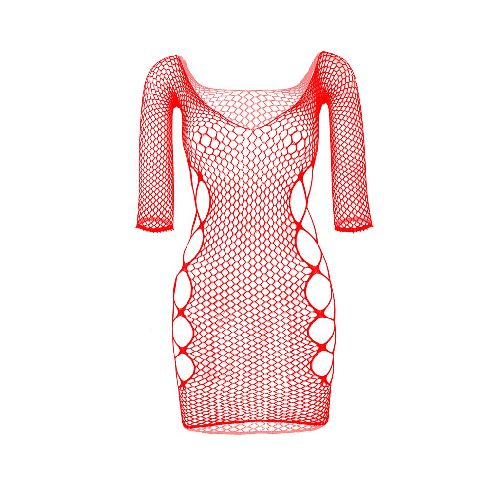 Sexy Fishnet Lingerie for Women - V-Neck Babydoll Sleepwear Dress, One Piece Mini Nightgown, One Size Fits Most - Perfect for Bedroom, Boudoir Photography & Romantic Nights