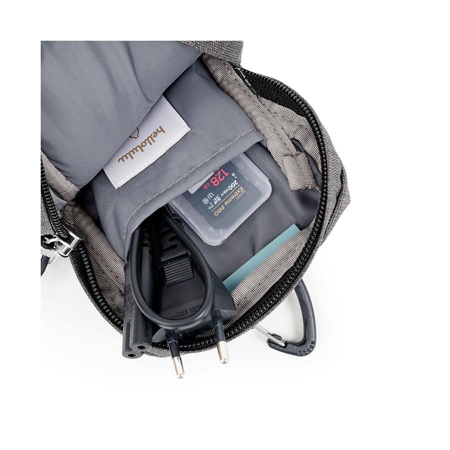 HELLOLULU Dale Compact Camera Bag Stone - Stylish & Lightweight DSLR/SLR Camera Case for Travel, Hiking & Everyday Use