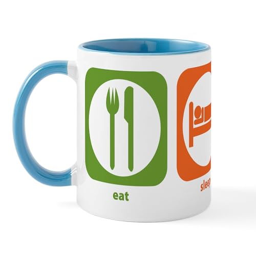 White/Blue Inside - Eat Sleep Finance Mug