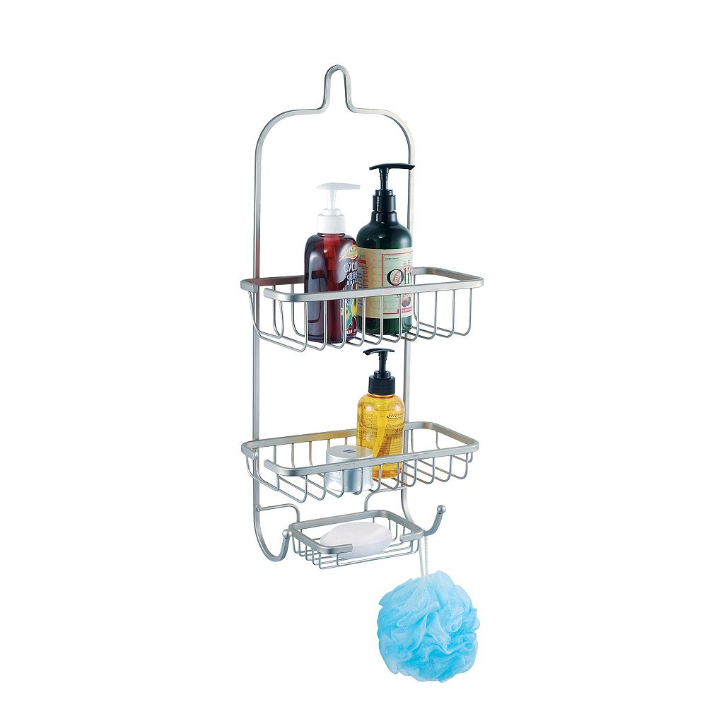 NOVEL Basic Shower Caddy NOV 1110 - Rustproof Bathroom Organizer with Hooks for Shampoo, Soap & Accessories - Perfect for Small Spaces, Dorm Showers & Apartment Bathrooms