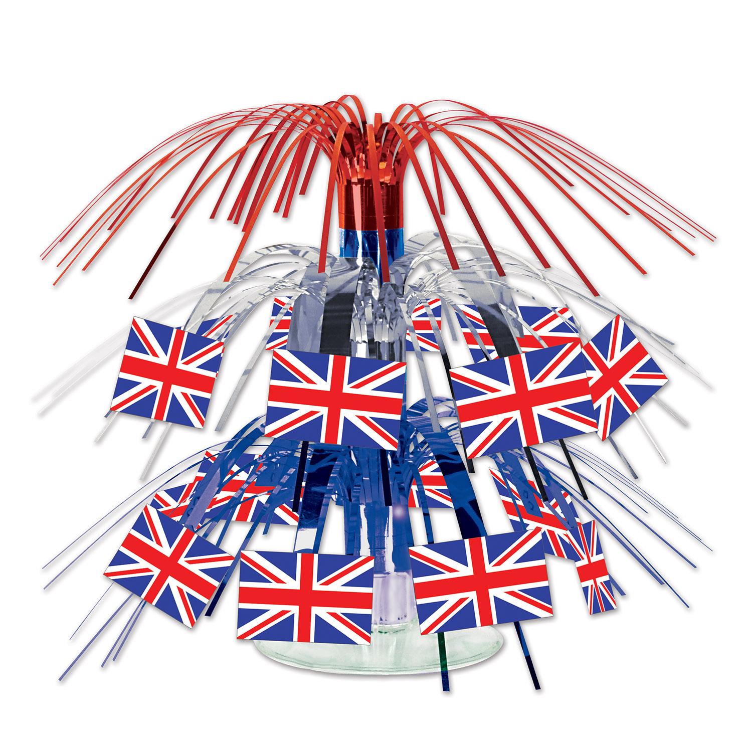 12 Pack British Flag Mini Cascade Party Centerpieces - Union Jack Decorations for UK Theme Parties, Celebrations & Events | Perfect for Birthday, Wedding & National Day Decor