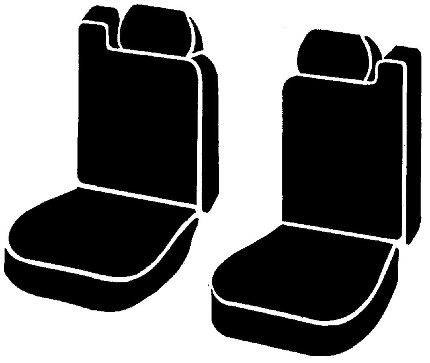 FIA SL68-7 RED Custom Fit Front Seat Cover for Bucket Seats - Premium Leatherette (Black with Red Center Panel) - Perfect for Car Enthusiasts & Racing Style Interiors