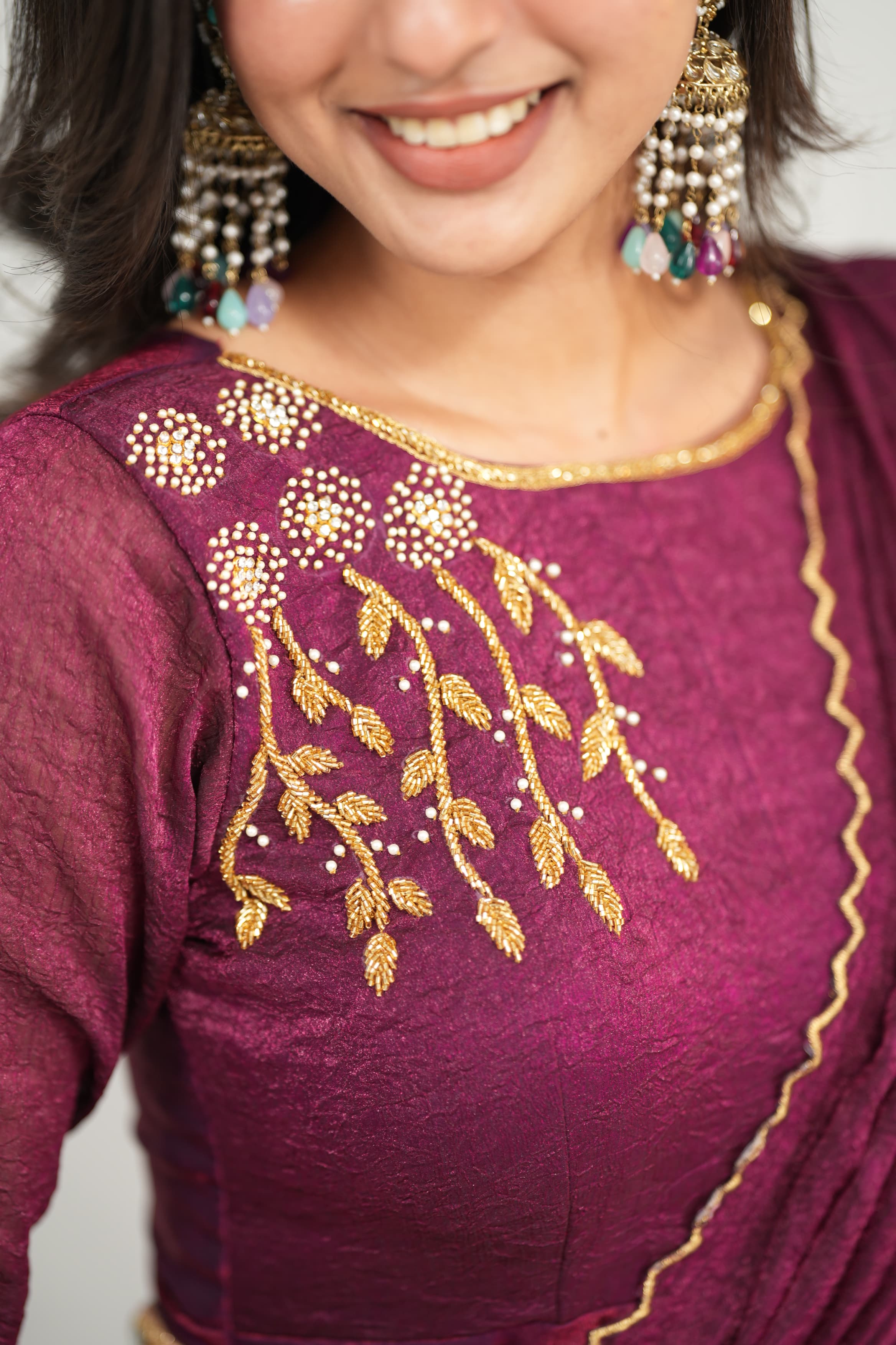 Vidhya Premium Designer Drape Wear - Elegant Fashion Shawl for Women | Perfect for Parties, Weddings & Special Occasions