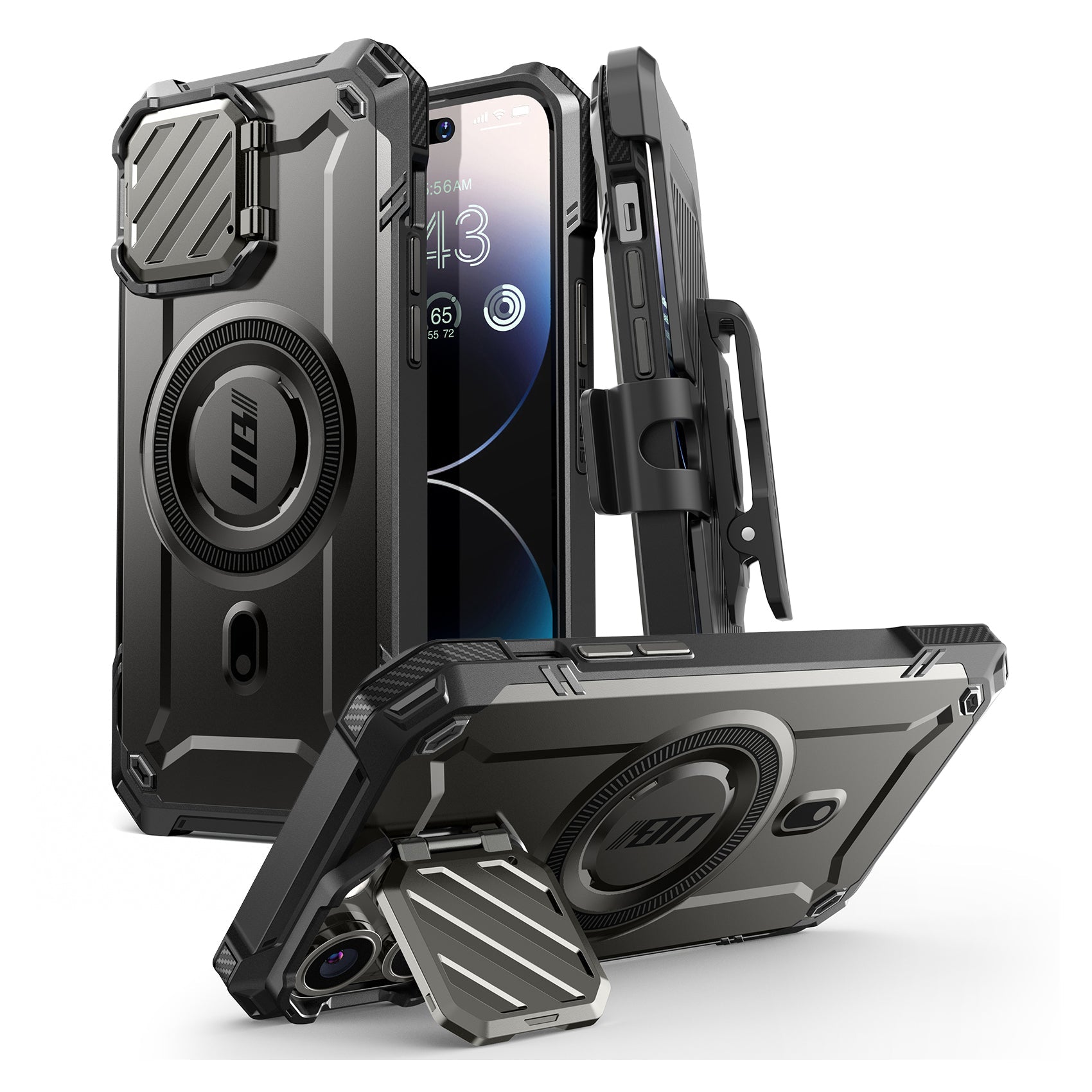 iPhone 13 Pro Max Case 6.7 Inch - Unicorn Beetle MAG XT MagSafe Compatible Holster Protective Cover (Black) - Perfect for Outdoor Activities, Work & Daily Use