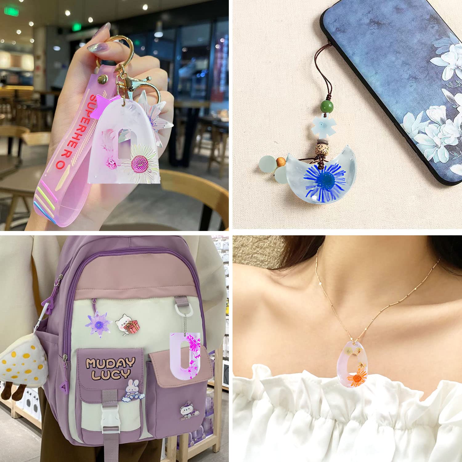 Premium Silicone Resin Jewelry Molds - 2PC Earring Molds with Holes for DIY Crafting | Perfect for Making Unique Earrings, Necklaces, Pendants & Keychains | Ideal for Home Crafting, Gift Making & Small Business Jewelry Production