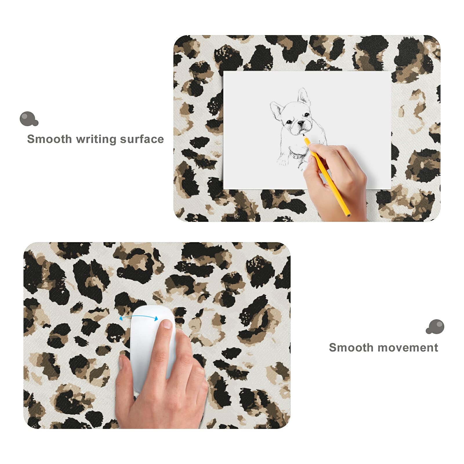 Premium Large Gaming Mouse Pad - Animal Leopard Print Non-Slip Desk Mat for Computer & Laptop (35.4x15.7in) - Perfect for Office, Gaming & Home Workspace Setup