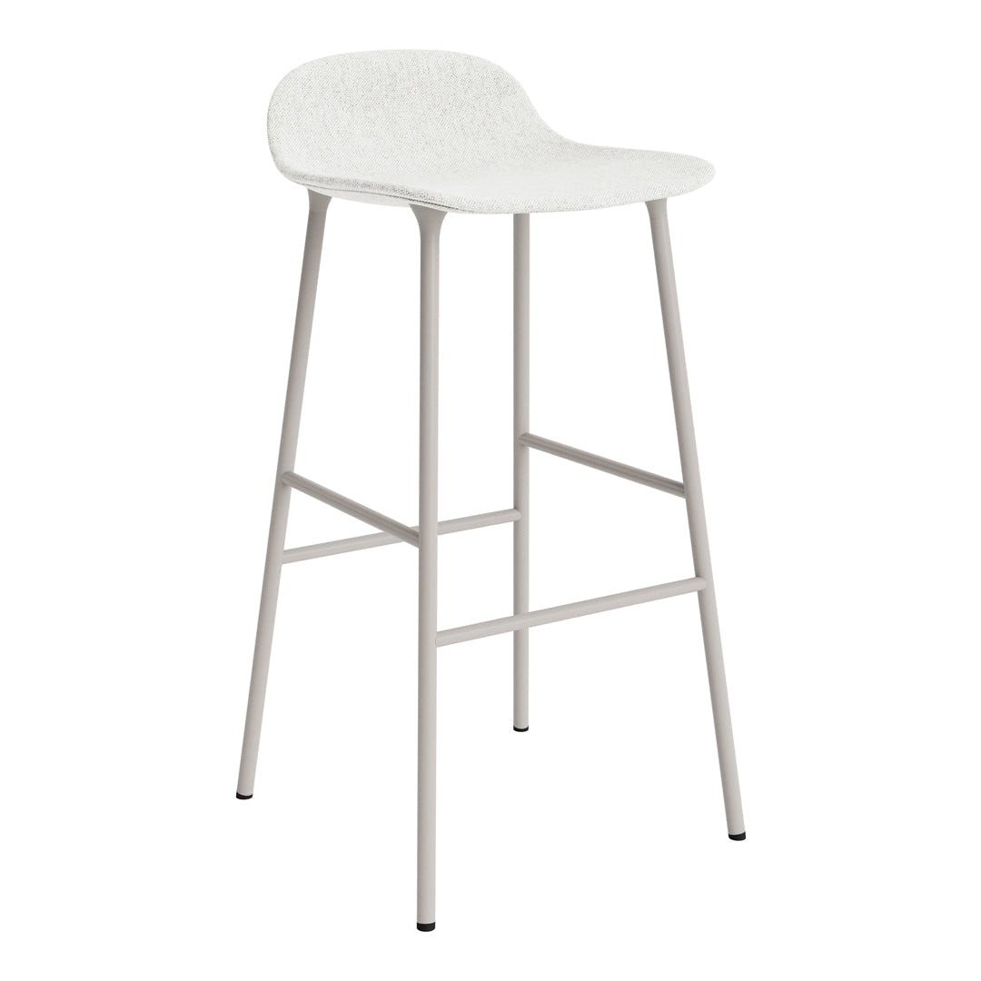 Modern Form Bar Stool with Metal Legs & Upholstered Seat - Perfect for Kitchen Islands, Home Bars & Commercial Use