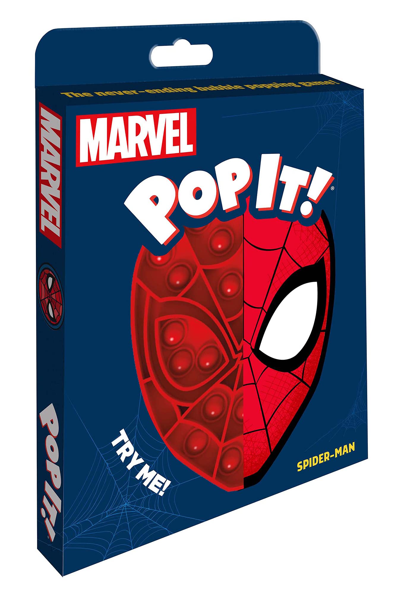 Pop It! Marvel Spider-Man Fidget Toy - Stress Relief Sensory Game for Kids & Adults - Perfect for Home, Office, and Travel Use