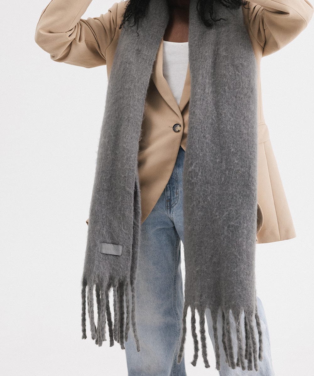 Soft & Chunky Mik Oversized Knit Scarf for Women - Winter Warm Fashion Accessory - Perfect for Cold Weather, Travel & Outdoor Activities