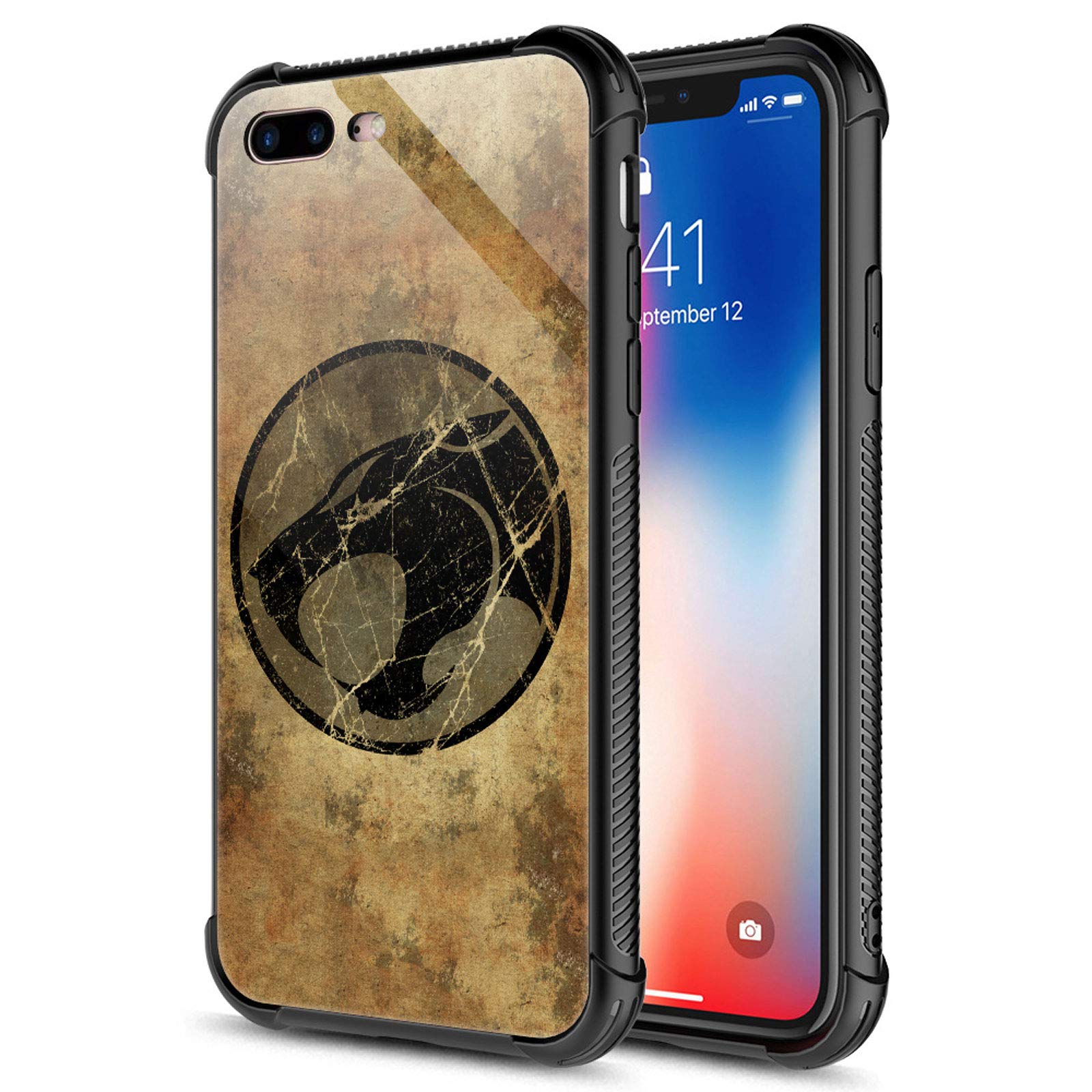 Premium Shockproof iPhone 8 Case - Tempered Glass Protection for iPhone 7/8/SE (2020) | Vintage Leopard Print Design for Women & Men | Anti-Scratch Durable Cover - Perfect for Daily Use, Travel & Outdoor Activities