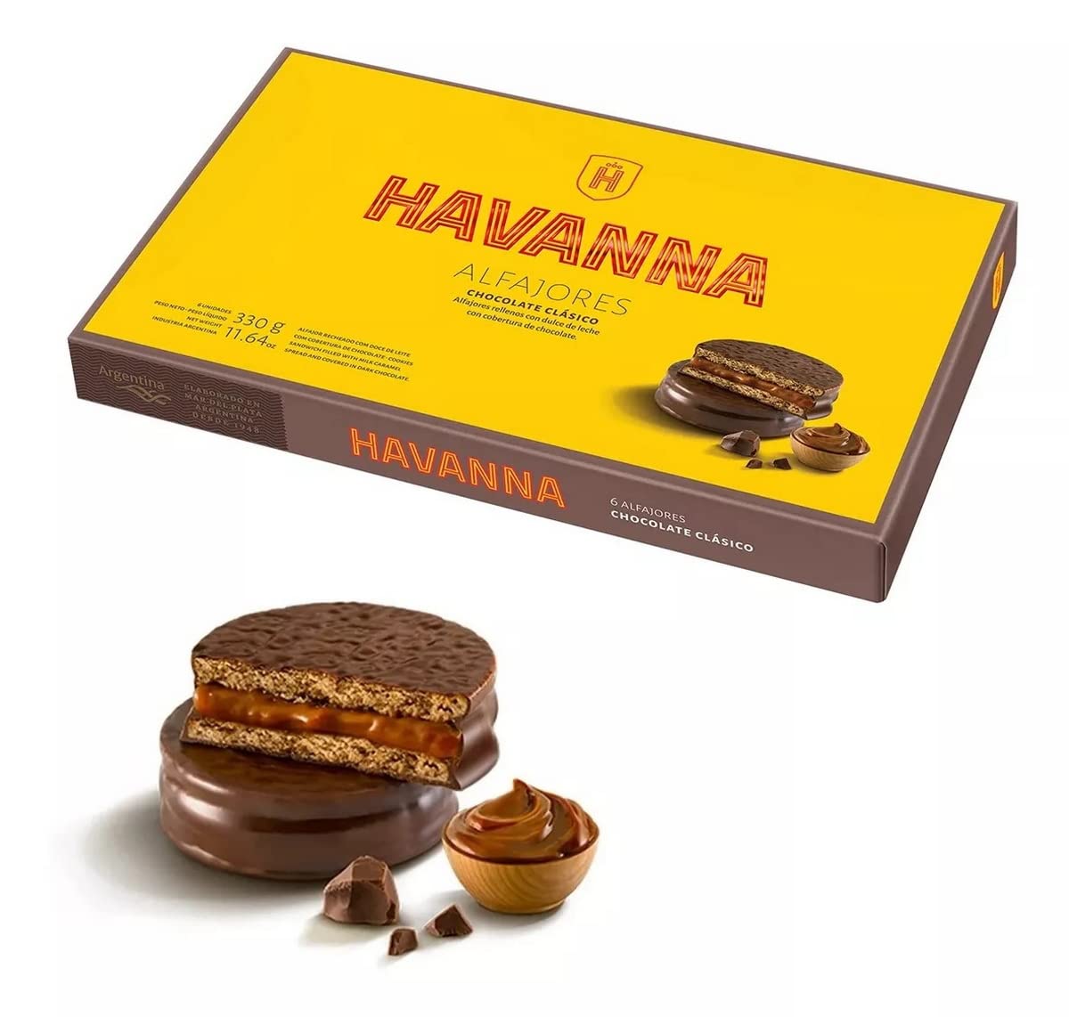 Havanna Chocolate Alfajores - 6 Pack (330g) for Gifts & Snacks