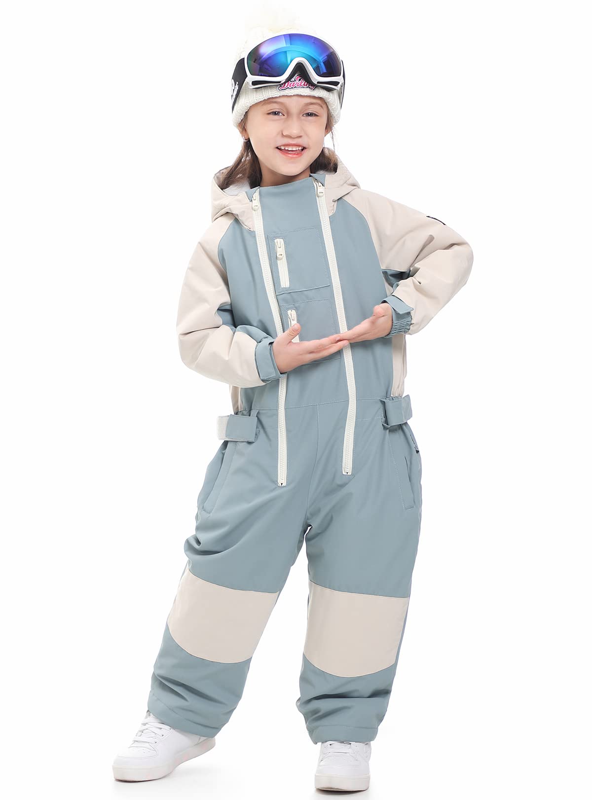 **Kids Waterproof Snowsuits for Girls & Boys - Winter Ski & Snowboard Jumpsuits - Warm One-Piece Snowsuits for Outdoor Play & Cold Weather**