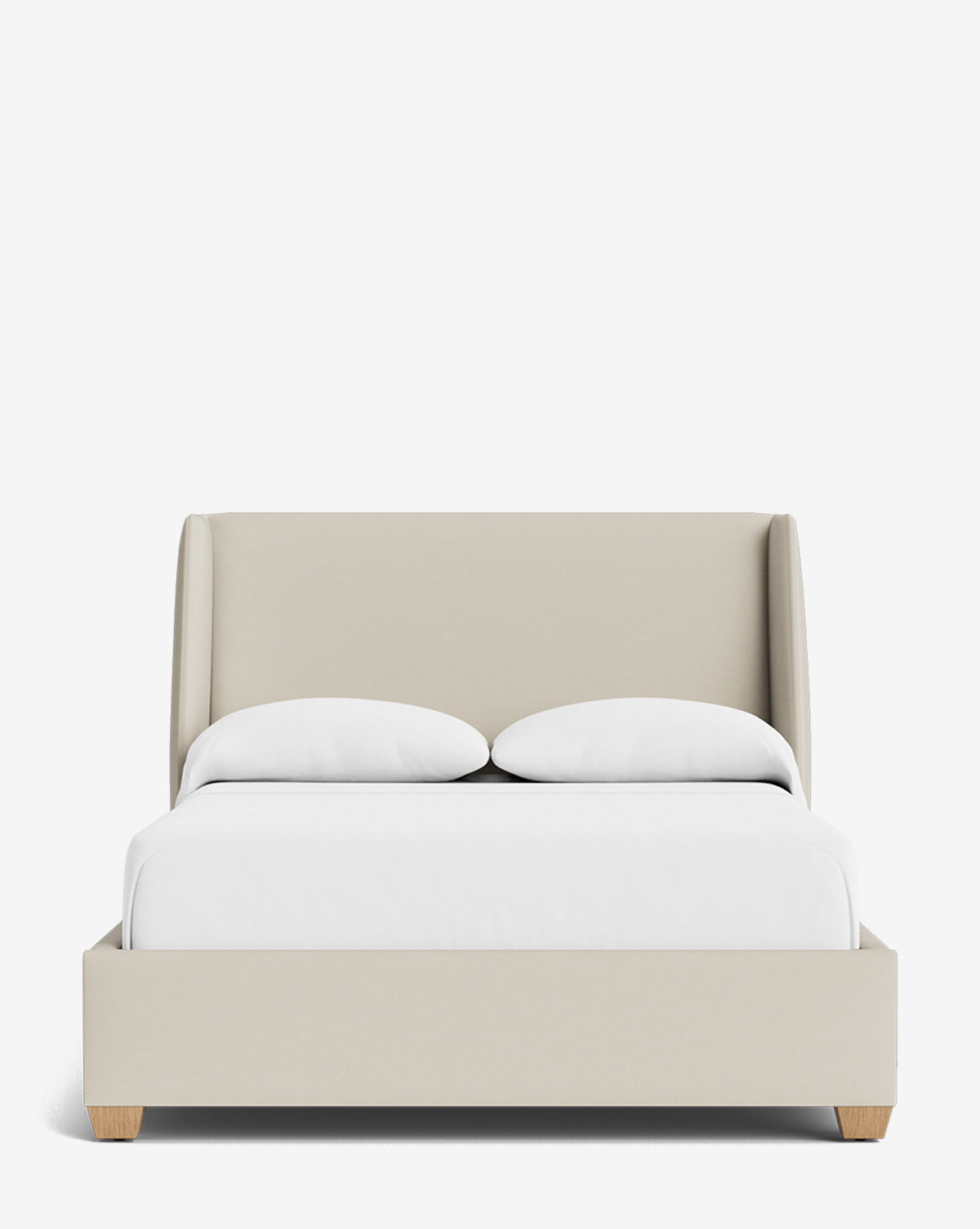 Walt Bed Low Headboard - Modern Minimalist Bed Frame for Small Spaces - Perfect for Apartments, Dorms & Guest Rooms