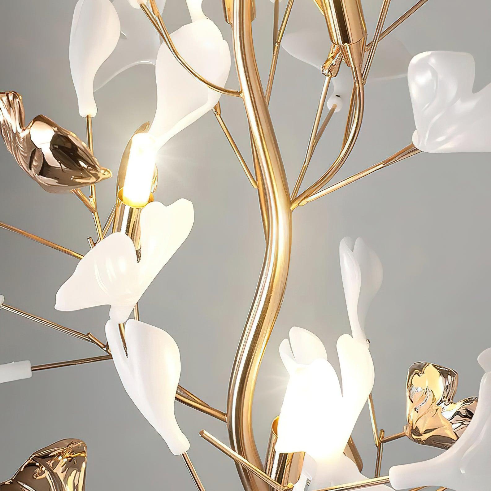 Modern Gingko Leaf Floor Lamp - Adjustable LED Standing Light for Living Room, Bedroom, Office - Warm White & Cool White Dimmable Lighting for Home Decor & Relaxation