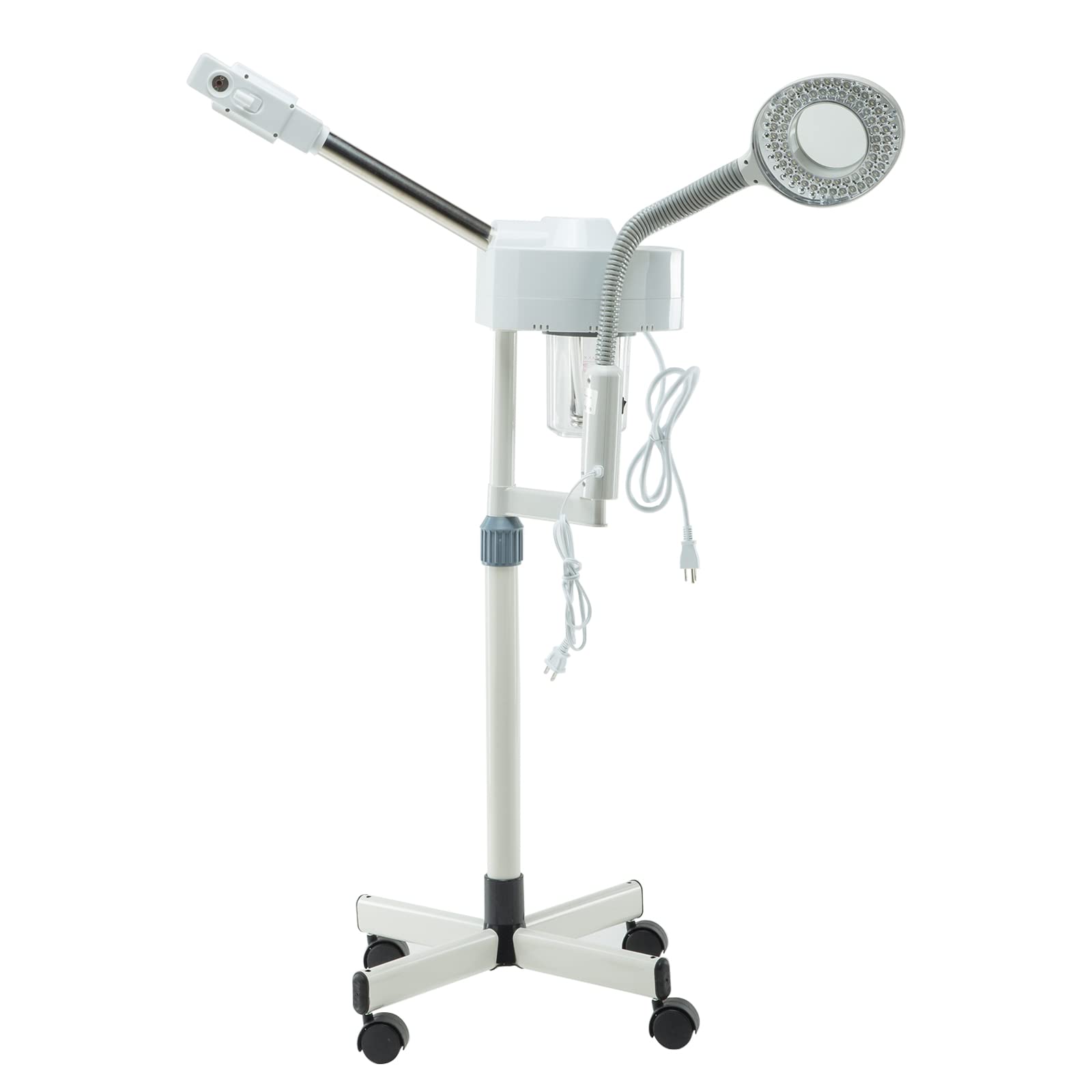 Professional 2-in-1 Facial Steamer with 5X LED Magnifying Lamp & Hot Ozone Function - Esthetician Grade Beauty Equipment for Home & Salon Use - Perfect for Deep Cleansing, Blackhead Removal & Skin Hydration