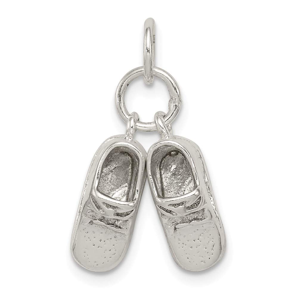 925 Sterling Silver Baby Shoes Charm - Dainty & Elegant Jewelry for Newborn Gifts, Baby Showers, and Keepsakes - Perfect for Bracelets, Necklaces, and Memory Jewelry