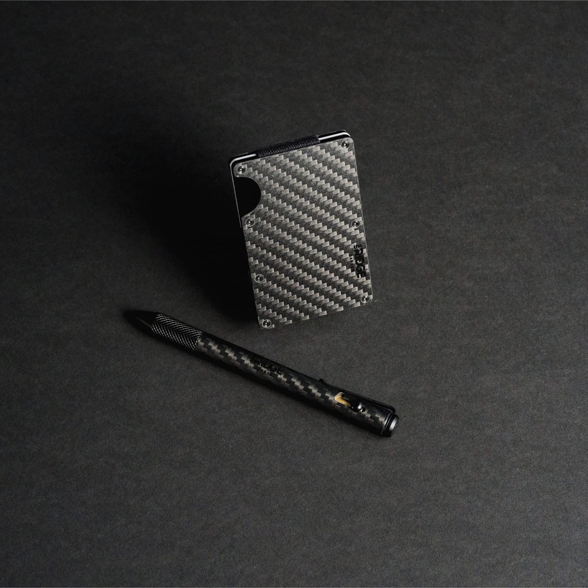 The Ridge Bolt Action Ballpoint Pen - Premium Metal Retractable Pen with Textured Grip | Internal Pressurized Ink Refill & Durable Carbon Fiber 3K Design | Perfect for Office, Business Meetings & Everyday Writing Tasks