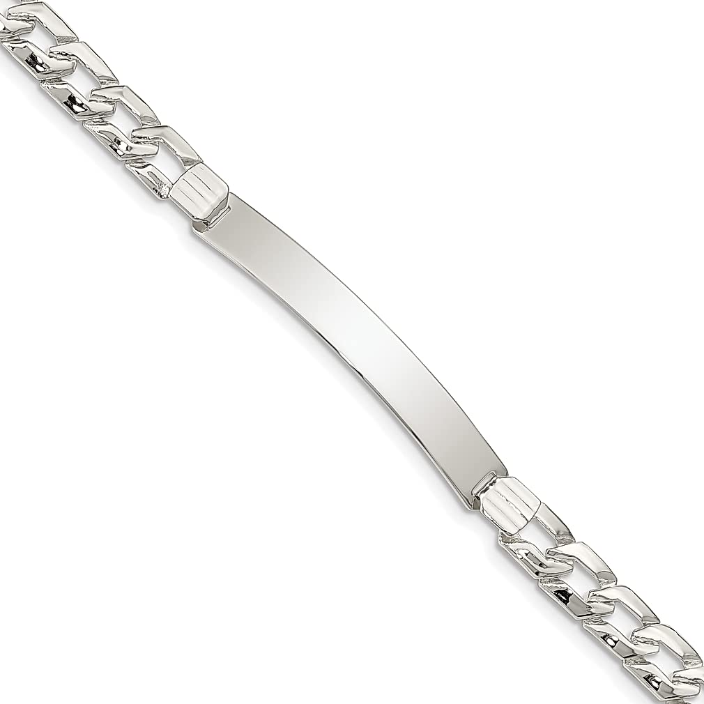 925 Sterling Silver ID Link Bracelet for Women - 7 Inch Adjustable Fine Jewelry Gift for Her - Perfect for Birthdays, Anniversaries & Everyday Wear