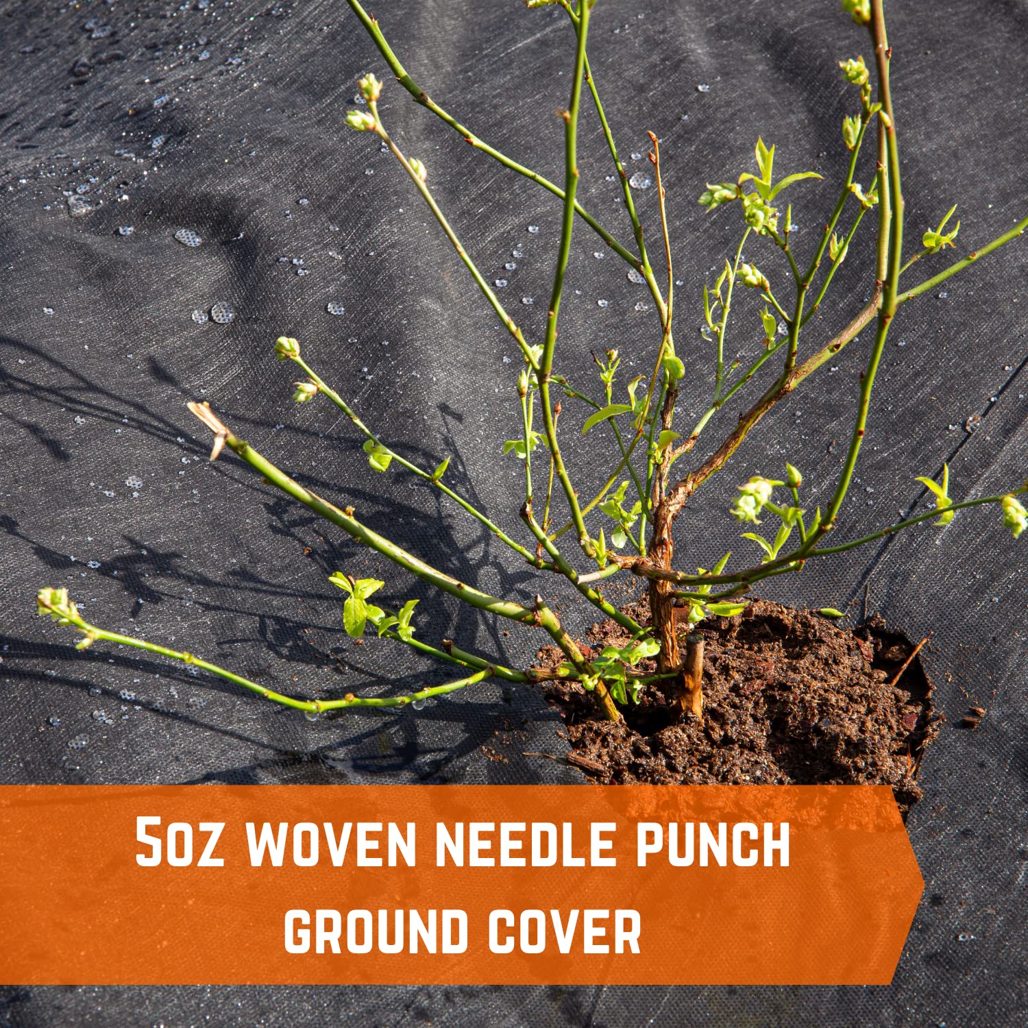 5oz Heavy Duty Woven Landscape Fabric - 6' x 250' Commercial Grade UV Resistant Ground Cover | Durable Weed Barrier for Gardening, Farming, Agriculture | Perfect for Vegetable Beds, Flower Gardens & Landscaping Projects