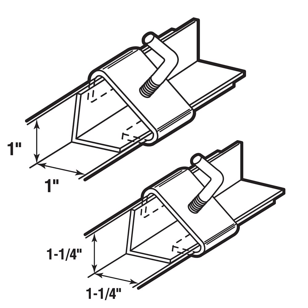 Prime-Line U 11310 Bed Frame Rail Clamp Kit - Heavy Duty Steel Construction, Zinc Plated - Fits 1