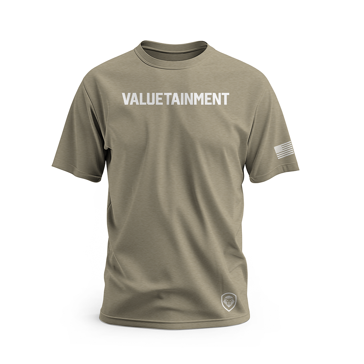 Valuetainment FLB Short Sleeve Shirt for Men - Premium Cotton Casual Tee in Stone Grey | Perfect for Business Casual, Streetwear & Everyday Wear