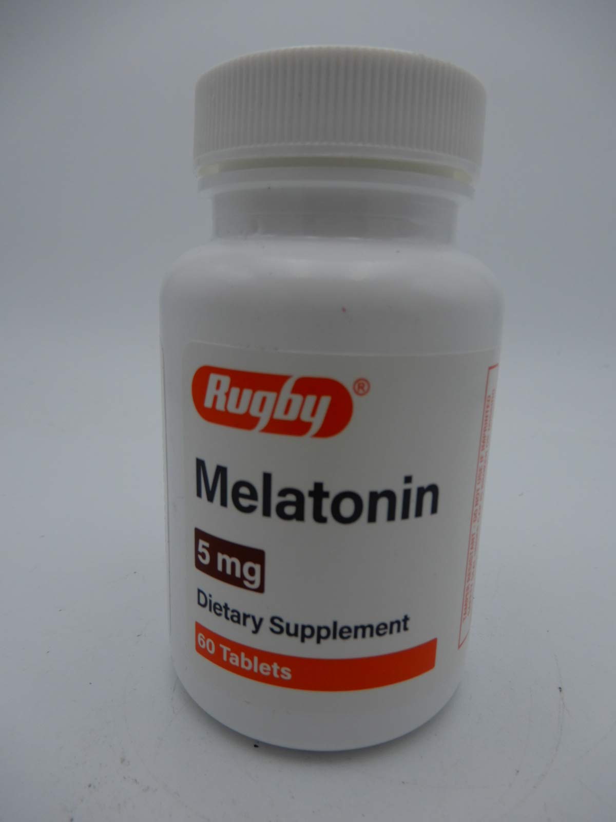 Rugby Melatonin 5mg 60 Tablets - Fast-Acting Sleep Aid for Adults, Natural Sleep Support Supplement - Perfect for Jet Lag, Shift Work & Occasional Sleeplessness