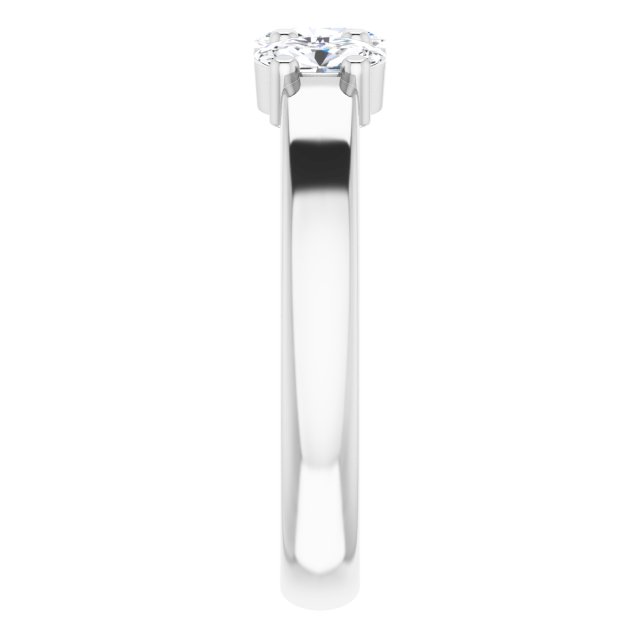 0.63 Carat Oval Cut Diamond 3 Stone Wedding Ring - Elegant Bridal Band for Engagement, Anniversary & Special Occasions