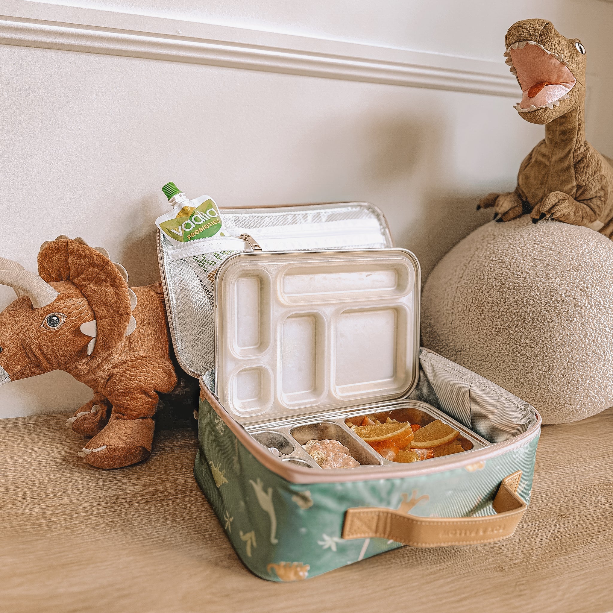 Dinosaur Insulated Lunch Box for Kids - BPA Free Thermal Cooler Bag for School, Picnic & Outdoor Activities
