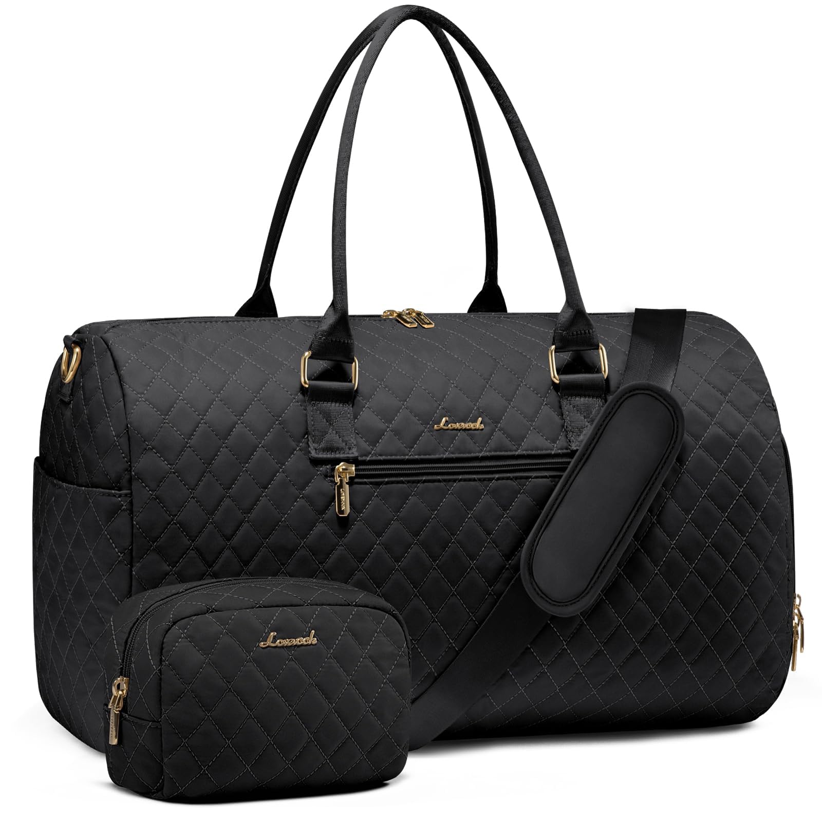 **LOVEVOOK Women's Travel Duffle Bag - Waterproof Weekender Overnight Bag with Shoe Compartment & Wet Pocket - Perfect for Gym, Hospital, Labor & Delivery, Weekend Getaways**