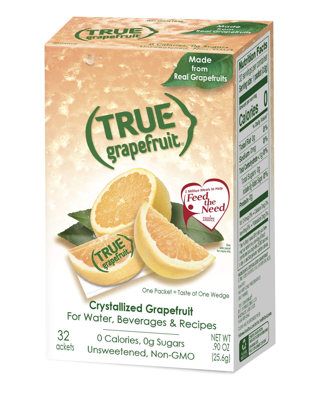 True Lemon, Lime, Orange & Grapefruit 32ct Sampler Pack - 4 Pack of Natural Citrus Drink Mixes | Perfect for Hydration, Cocktails & Healthy Lifestyle