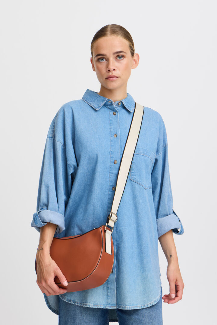 Dillon Crossbody Bag for Women - Genuine Leather, Adjustable Strap, Cognac Brown - Perfect for Travel, Work & Everyday Use