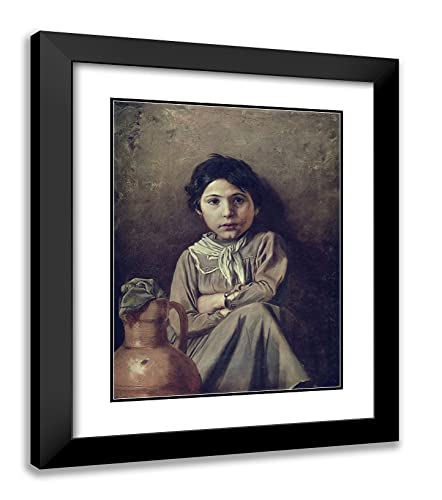 Black Modern Wood Frame with Double Matting
