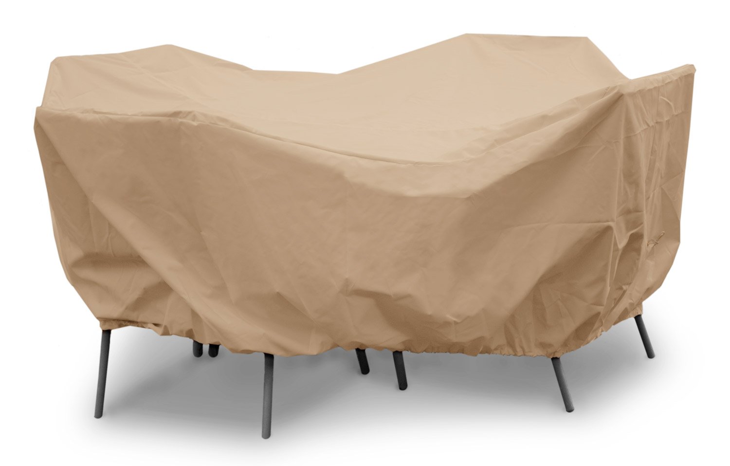 Weathermax 41162 54-Inch Round Table High Back Dining Set Cover, 88-Inch Diameter by 36-Inch Height, Toast - Waterproof Outdoor Patio Furniture Protector for All Seasons, Heavy Duty UV Resistant - Perfect for Backyard, Deck, and Garden Use